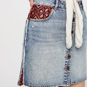 NWT Scotch & Soda Patchwork Denim Skirt S